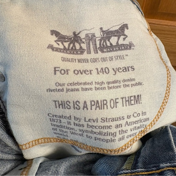 Levi’s 550 Relaxed Fit Men’s Jeans 45X30 Loose Heavy Non-Stretch Denim Straight - Picture 6 of 7